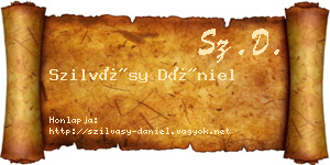 Szilvásy Dániel névjegykártya